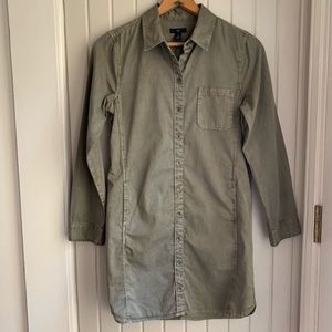 Gap Olive Green Utility Shirtdress